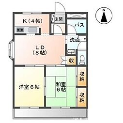 グランシャリオ96 2LDKの間取図画像