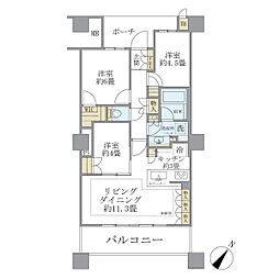 ブリリア有明スカイタワー 3LDKの間取図画像