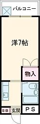 ロッキーコート広畑 ワンルームの間取図画像