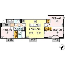 ウィンザーコート金田西 3LDKの間取図画像