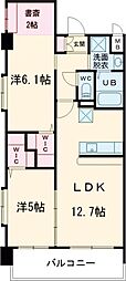 プレミア片野 2LDKの間取図画像