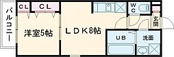 ジーメゾン羽村羽加美 1LDKの間取図画像