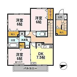 ドリームレセンテA 3DKの間取図画像