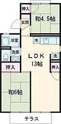 ファミール阪和 2LDKの間取図画像