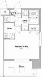 エンクレストNEO博多駅南 1Kの間取図画像