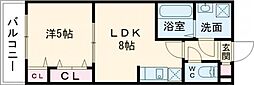 ジーメゾン羽村羽加美 1LDKの間取図画像