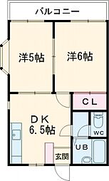 レオパレス今治 1LDKの間取図画像