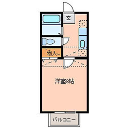 アヴァンセ富沢南弐番館 1Kの間取図画像