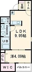 藤井寺市道明寺4丁目アパート 1LDKの間取図画像