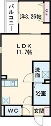 Fstyle一津屋1号館 1LDKの間取図画像