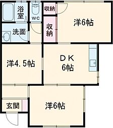 第2光ハイツ 3DKの間取図画像