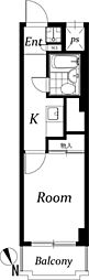 ベル島田 1Kの間取図画像