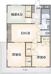 メゾングランシャリオ 3DKの間取図画像