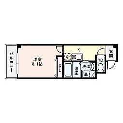 ドミール・ときめき坂 1Kの間取図画像