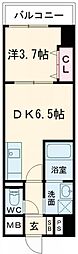 堺市北区新金岡町1丁マンション 1DKの間取図画像