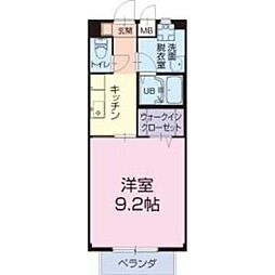 ウィンズ御門A 1Kの間取図画像