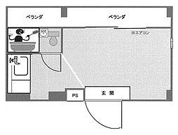 エクセレント伊丹 ワンルームの間取図画像