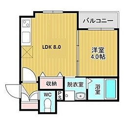 GRAND FUSE 1LDKの間取図画像