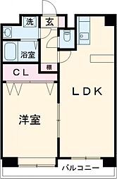 ParcVert公立大 1LDKの間取図画像