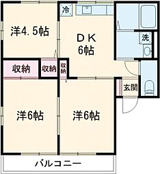 アルペジオD 3DKの間取図画像