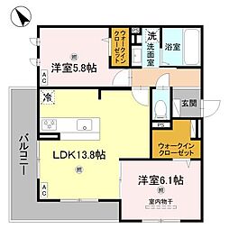 Porto Sereno 2LDKの間取図画像
