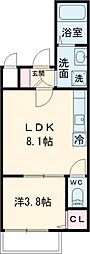 センショウトラストII 1LDKの間取図画像