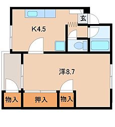 エイトはいむ 1Kの間取図画像