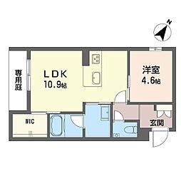 シャーメゾン光月 1LDKの間取図画像