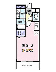 エル・ガーデン ワンルームの間取図画像