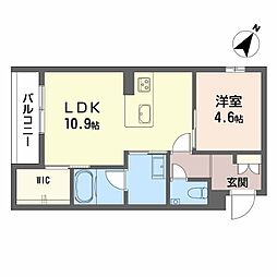 シャーメゾン光月 1LDKの間取図画像