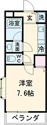 サニーコート日根野 1Kの間取図画像