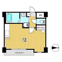 エルフ上杉 ワンルームの間取図画像