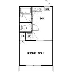 サーティ・ワン 1DKの間取図画像