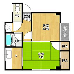 宮本マンション 2Kの間取図画像