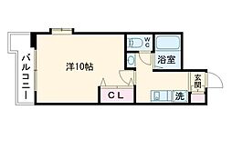 ライズ大江 1Kの間取図画像