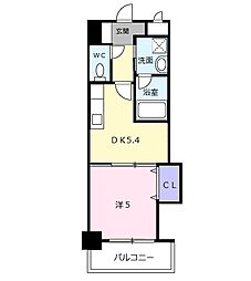 ザスクエアプラチナレジデンス 1DKの間取図画像
