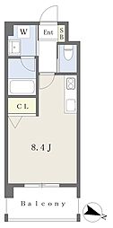アークアベニュー光の森3 ワンルームの間取図画像