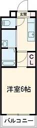 学校町YMマンション(仮称) 1Kの間取図画像
