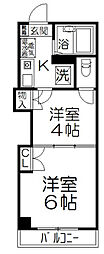 レジデンスカープ大宮 2Kの間取図画像
