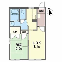 ディアス-北田A 1LDKの間取図画像