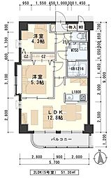 ガーデンロッジ2 2LDKの間取図画像