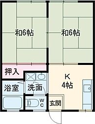 町田ハイツ 2Kの間取図画像