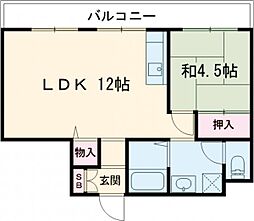 サンテラス垂水 1LDKの間取図画像