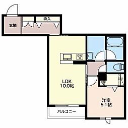 ドリームホーム2 1LDKの間取図画像