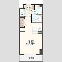プレミアムタウンプレイス ワンルームの間取図画像