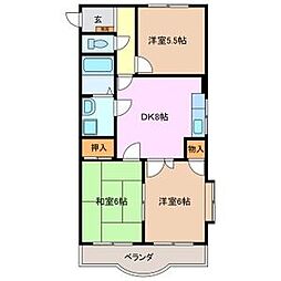 エクセレンス 3DKの間取図画像