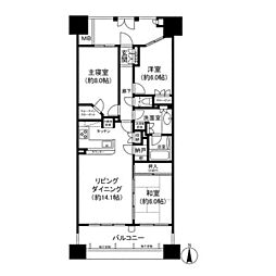 パークシティ仙台五橋 3LDKの間取図画像