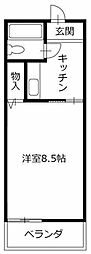 松茂レインボーハイツ 1Kの間取図画像