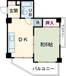 アバンダン西明石 1DKの間取図画像