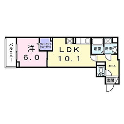 エイレーネ 1LDKの間取図画像